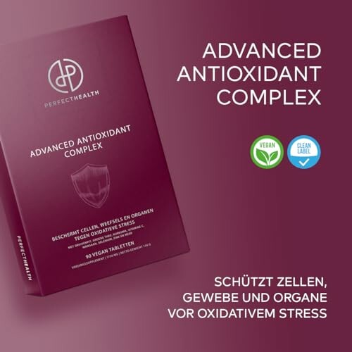 Verpackung von Advanced Antioxidant Complex Nahrungsergänzungsmittel.