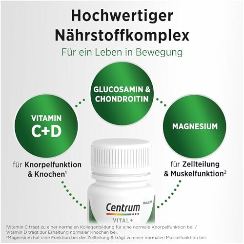 Nährstoffkomplex mit Vitamin C+D, Glucosamin & Chondroitin, Magnesium