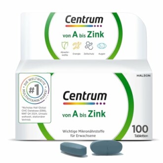 Centrum Nahrungsergänzungsmittelpackung mit Tabletten