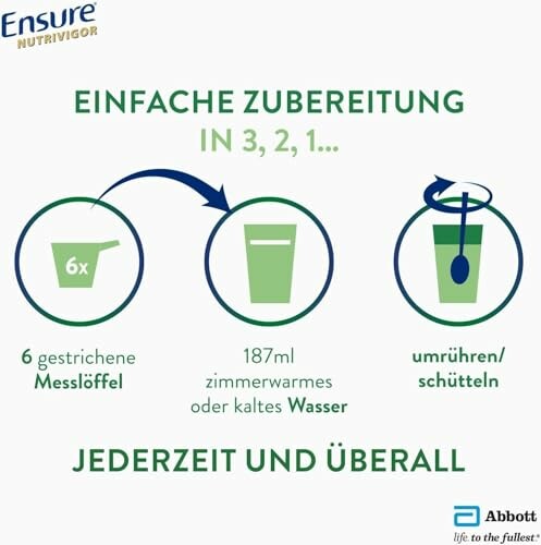 Einfache Anleitung zur Zubereitung von Ensure Nutrivigor.