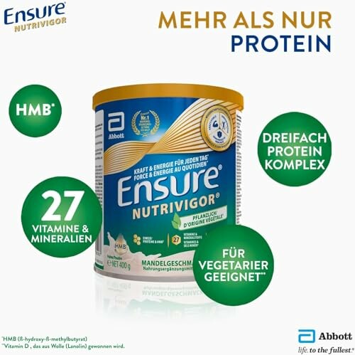 Ensure Nutrivigor Proteinergänzung mit HMB und Vitaminen.