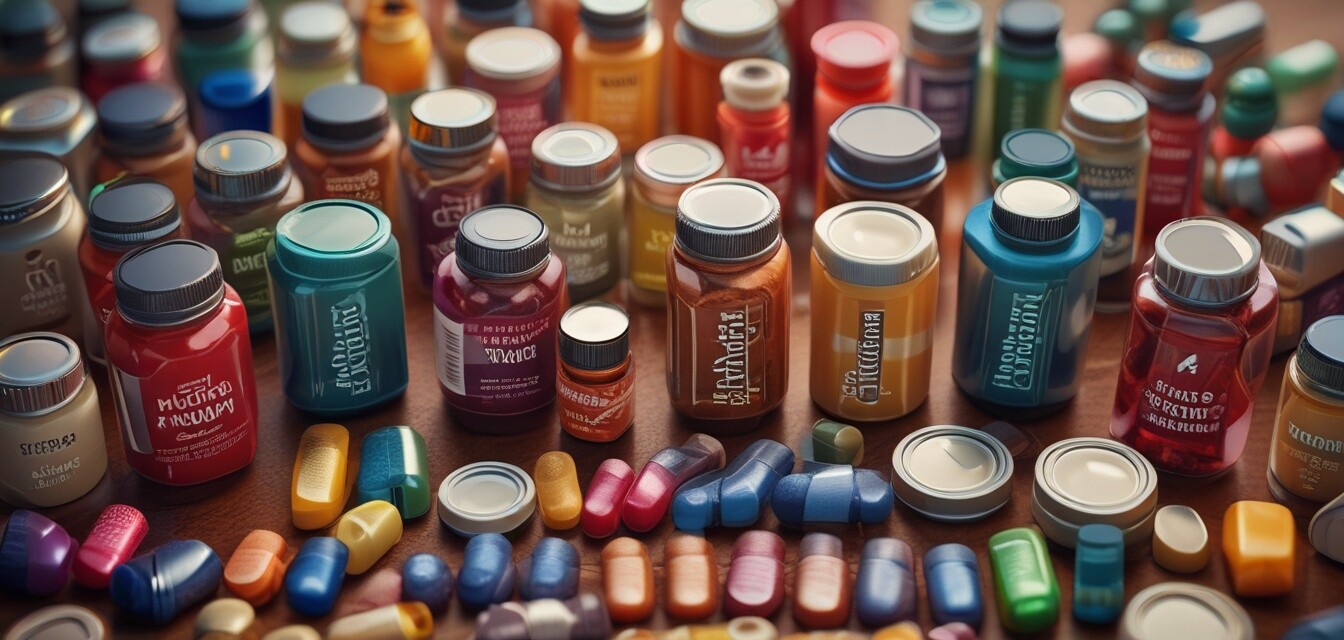 Collection of fitness multivitamin supplements