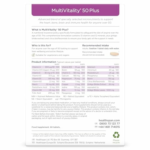 Healthspan Multivitamin 50 Plus