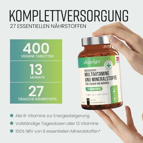 Multivitamin- und Mineralstofftabletten für Frauen und Männer.