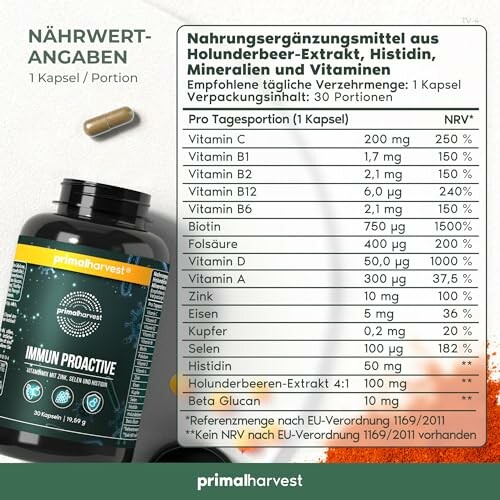 Nahrungsergänzungsmittel mit Vitaminen und Mineralien