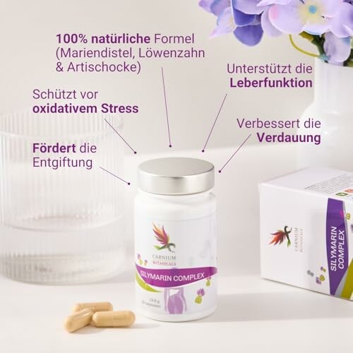 Silymarin-Komplex-Ergänzungsmittel mit natürlichen Inhaltsstoffen.