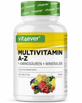 Flasche mit Multivitamin A-Z Tabletten