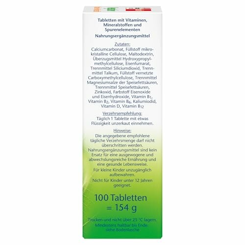 Verpackung von Nahrungsergänzungsmitteln mit Vitaminen und Mineralstoffen