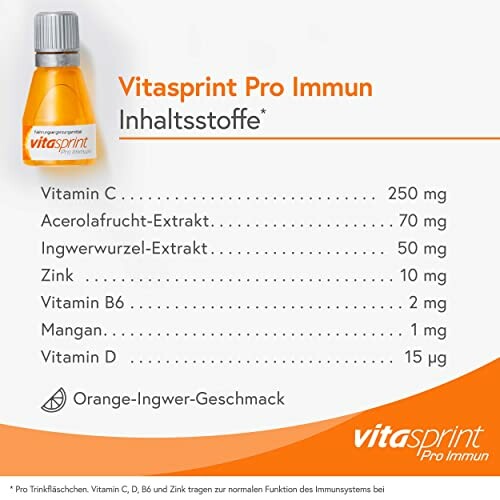 Vitasprint Pro Immun Inhaltsstoffe und Geschmack